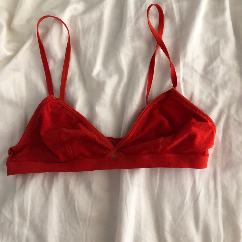 madewell red bralette
